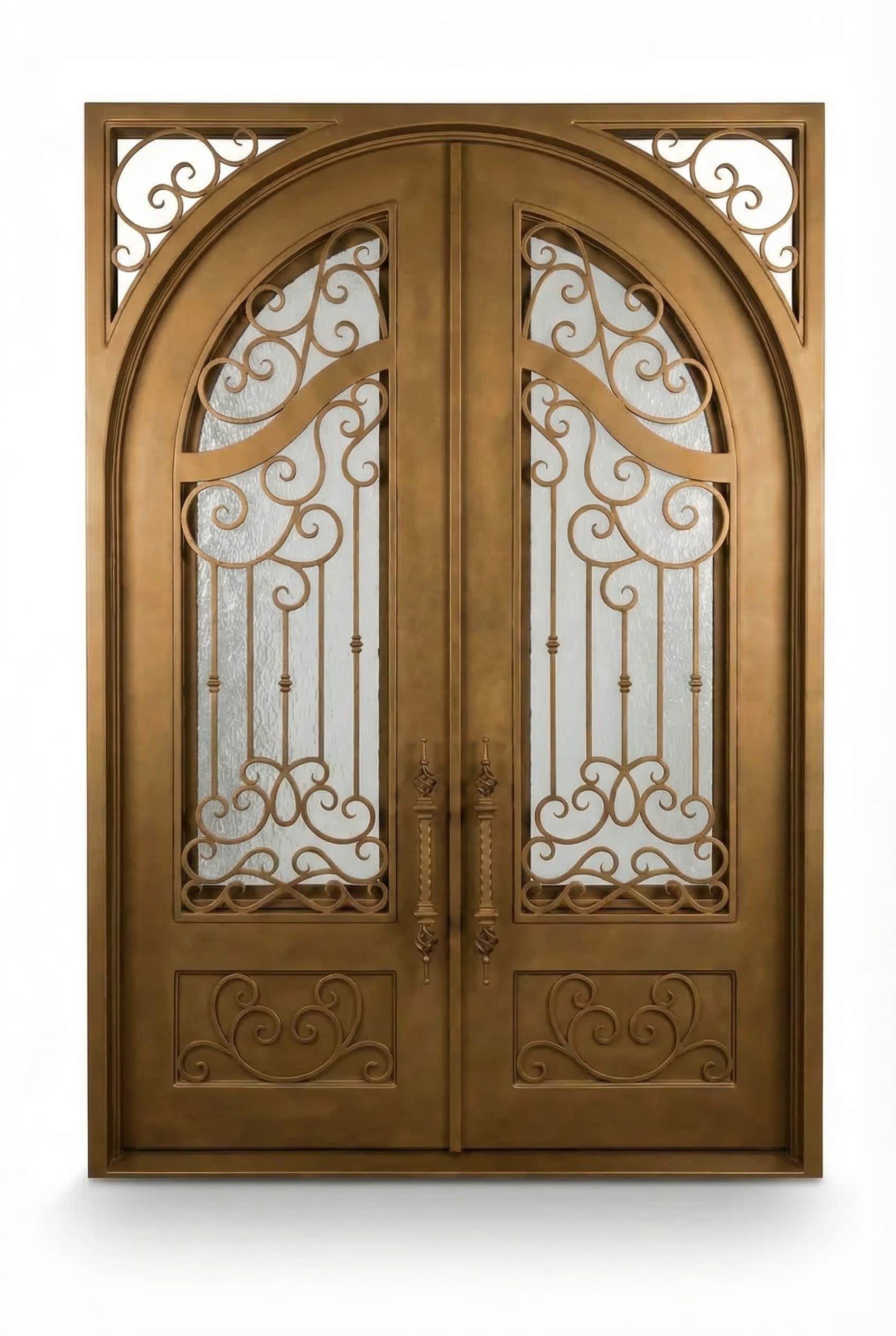 Full Arch Top Double Door in King Golden