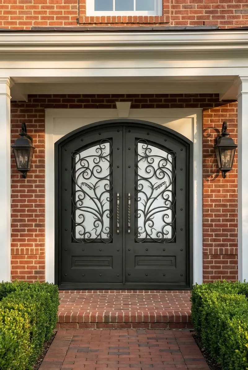 Eyebrow Top Double Door in setting - DE005