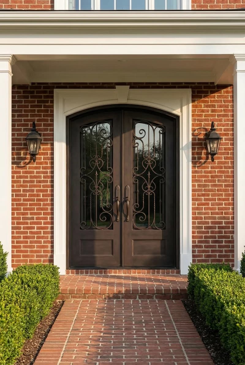 Eyebrow Top Double Door in setting - DE006