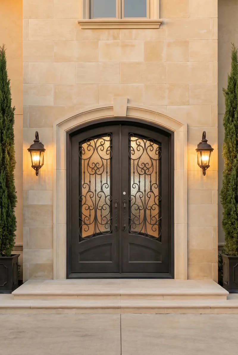 Eyebrow Top Double Door in setting - DE007