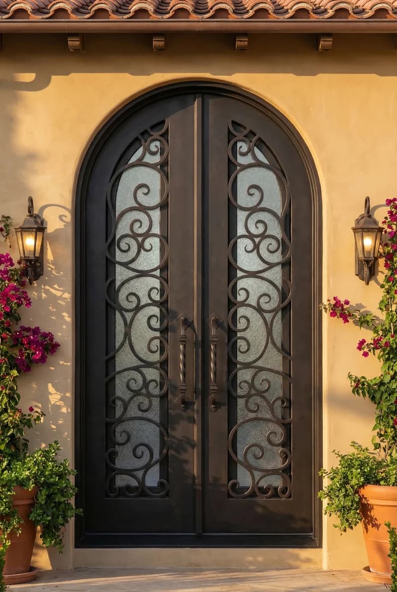 Eyebrow Top Double Door in setting - DE018