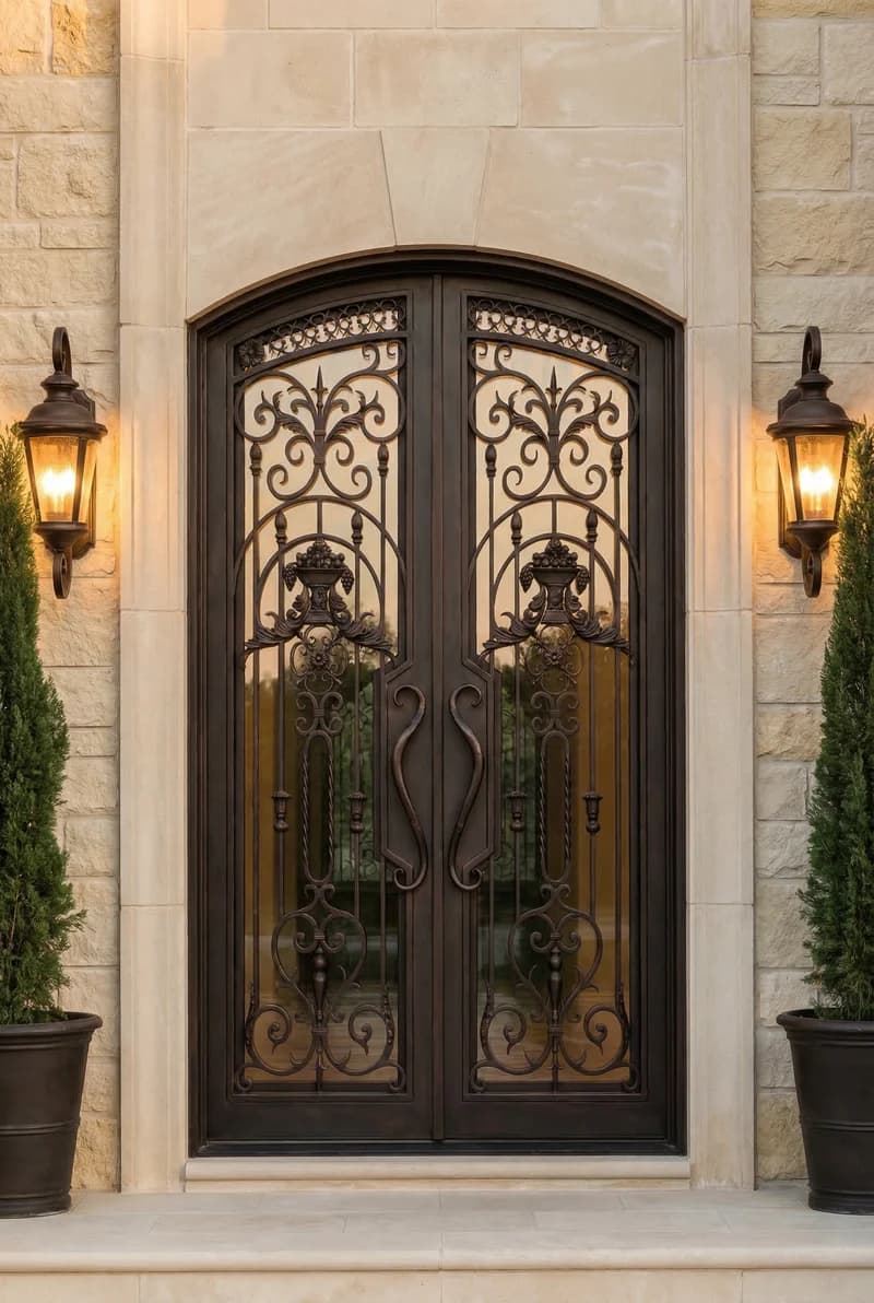 Eyebrow Top Double Door in setting - DE019