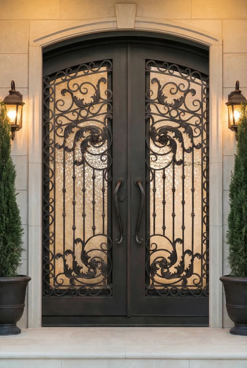 Eyebrow Top Double Door in setting - DE020