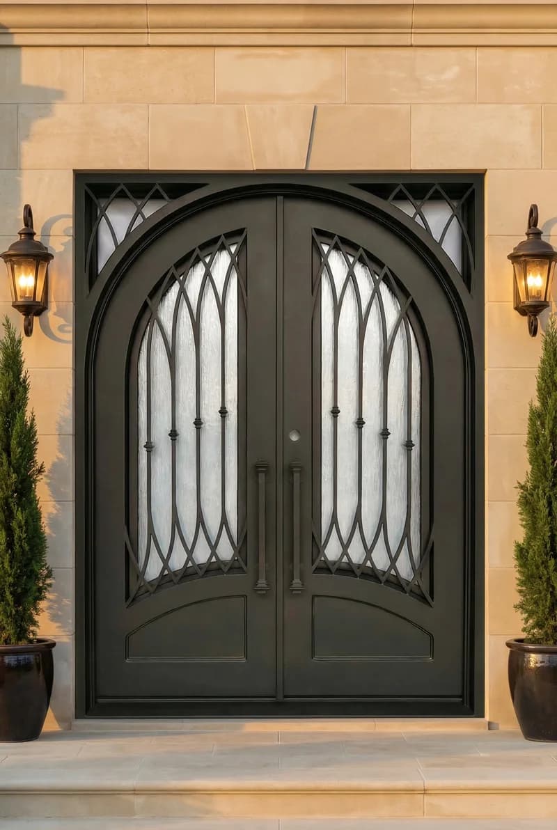 Straight Top Double Door in setting - DS010