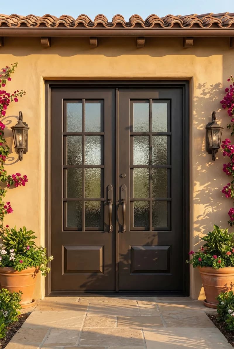 Straight Top Double Door in setting - DS011