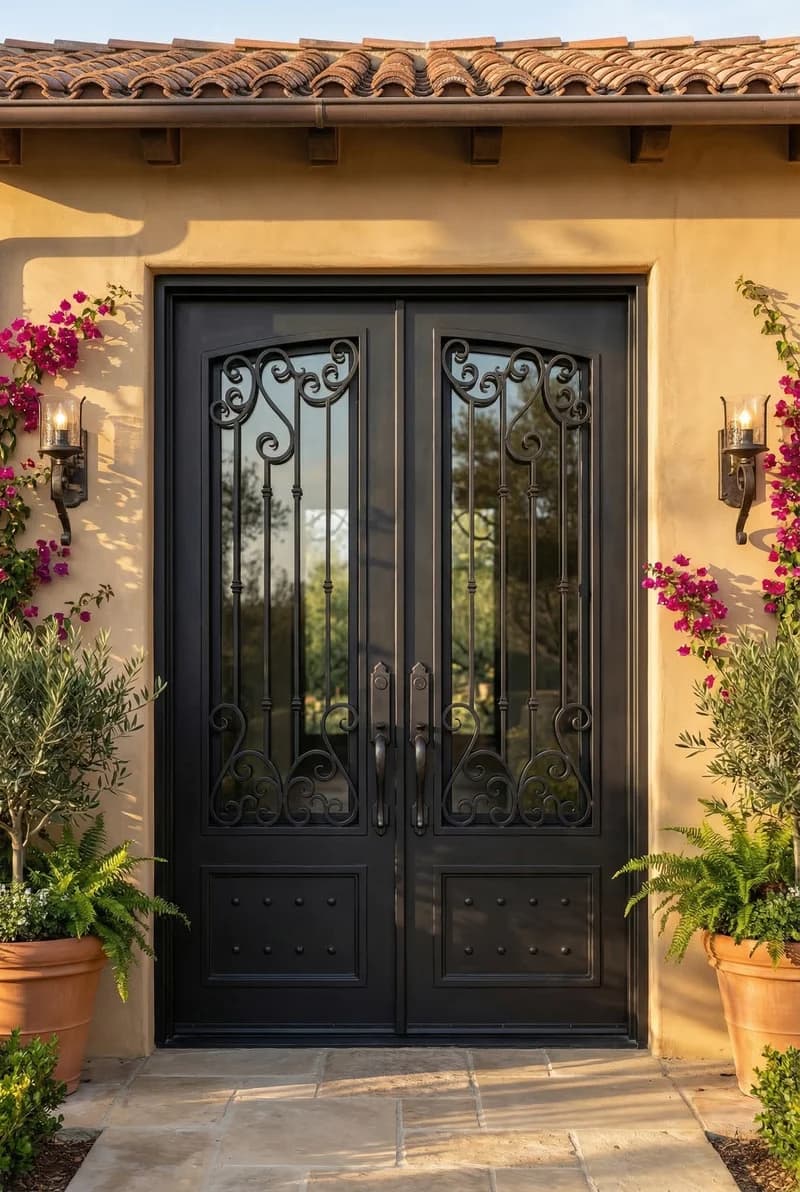 Straight Top Double Door in setting - DS012