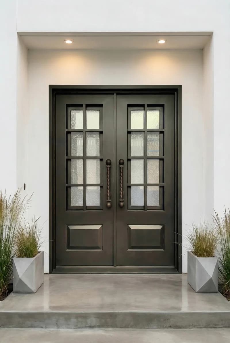 Straight Top Double Door in setting - DS014