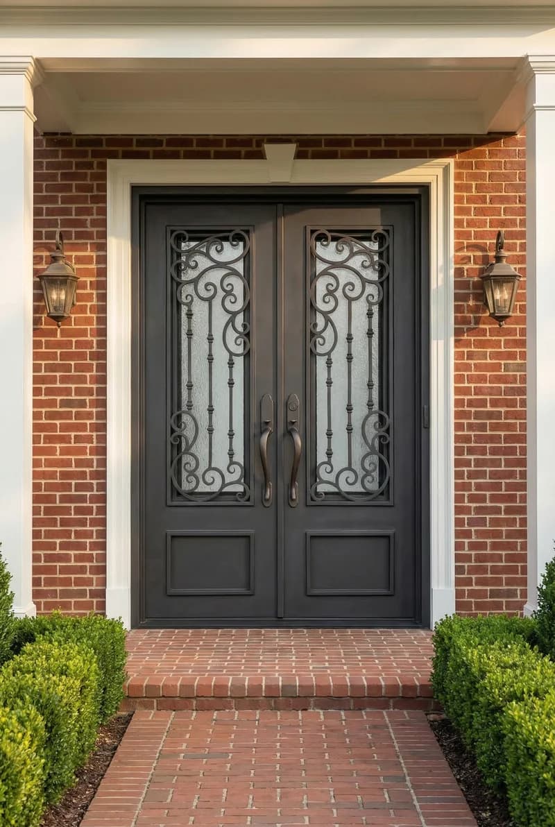 Straight Top Double Door in setting - DS016