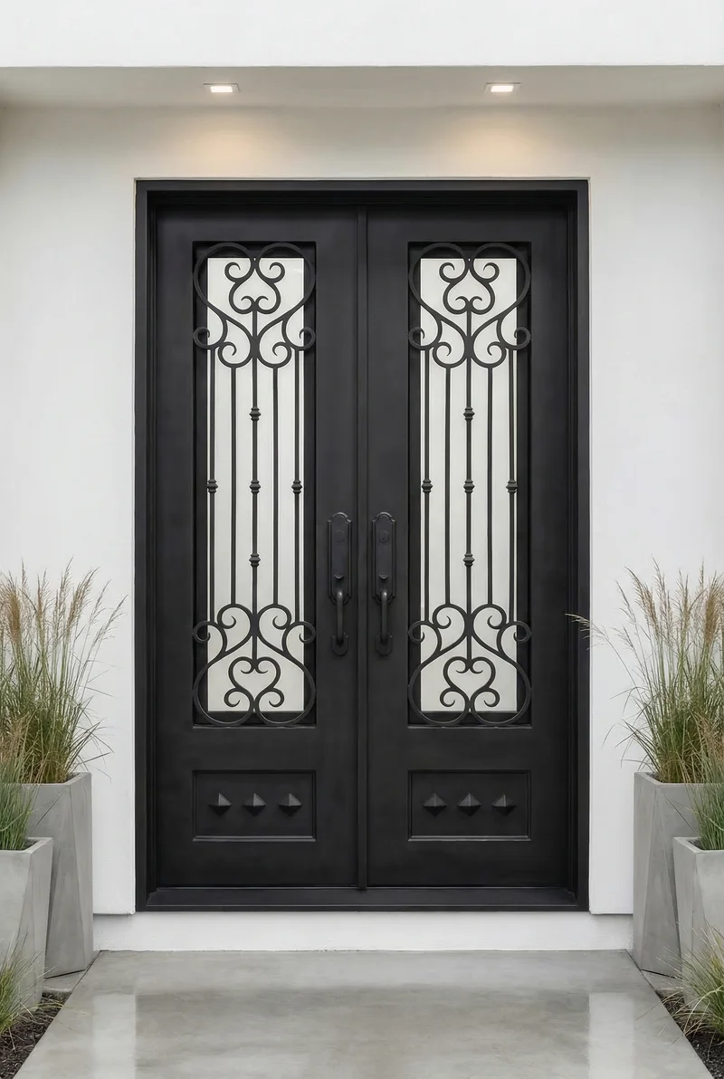 Straight Top Double Door in setting - DS027