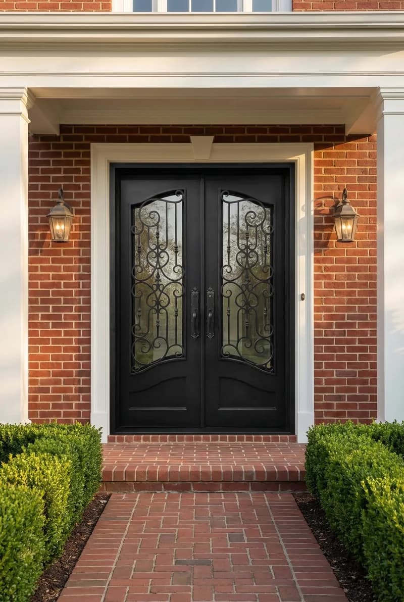 Straight Top Double Door in setting - DS029