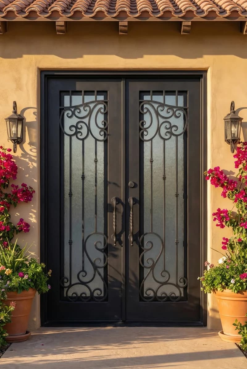 Straight Top Double Door in setting - DS038