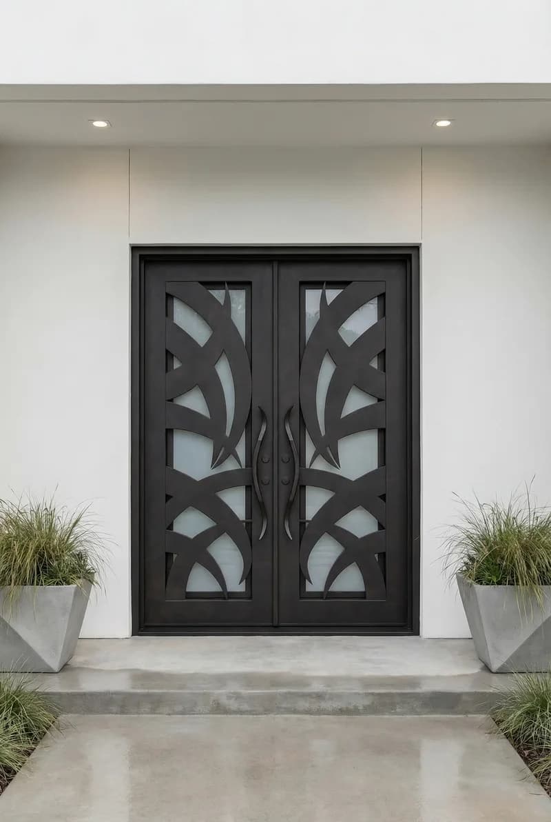 Straight Top Double Door in setting - DS049