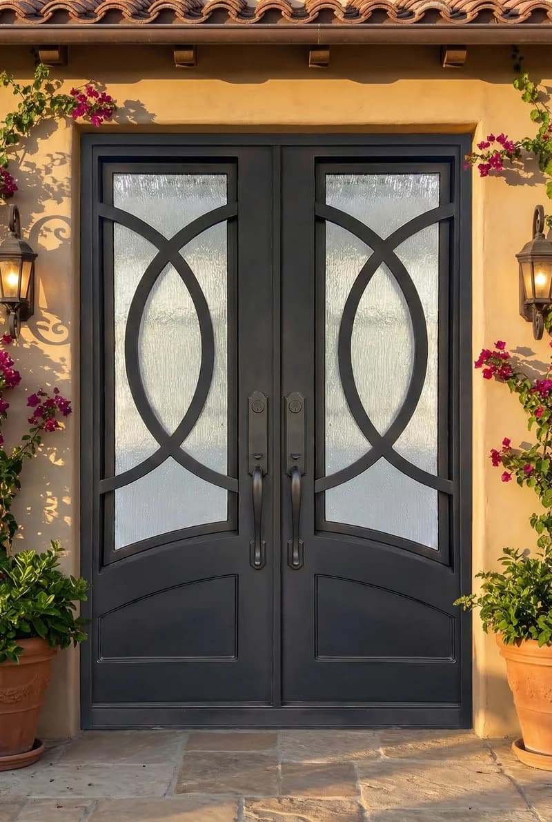 Straight Top Double Door in setting - DS053