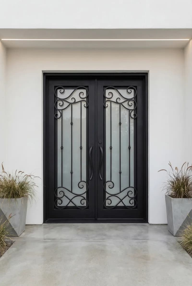 Straight Top Double Door in setting - DS054