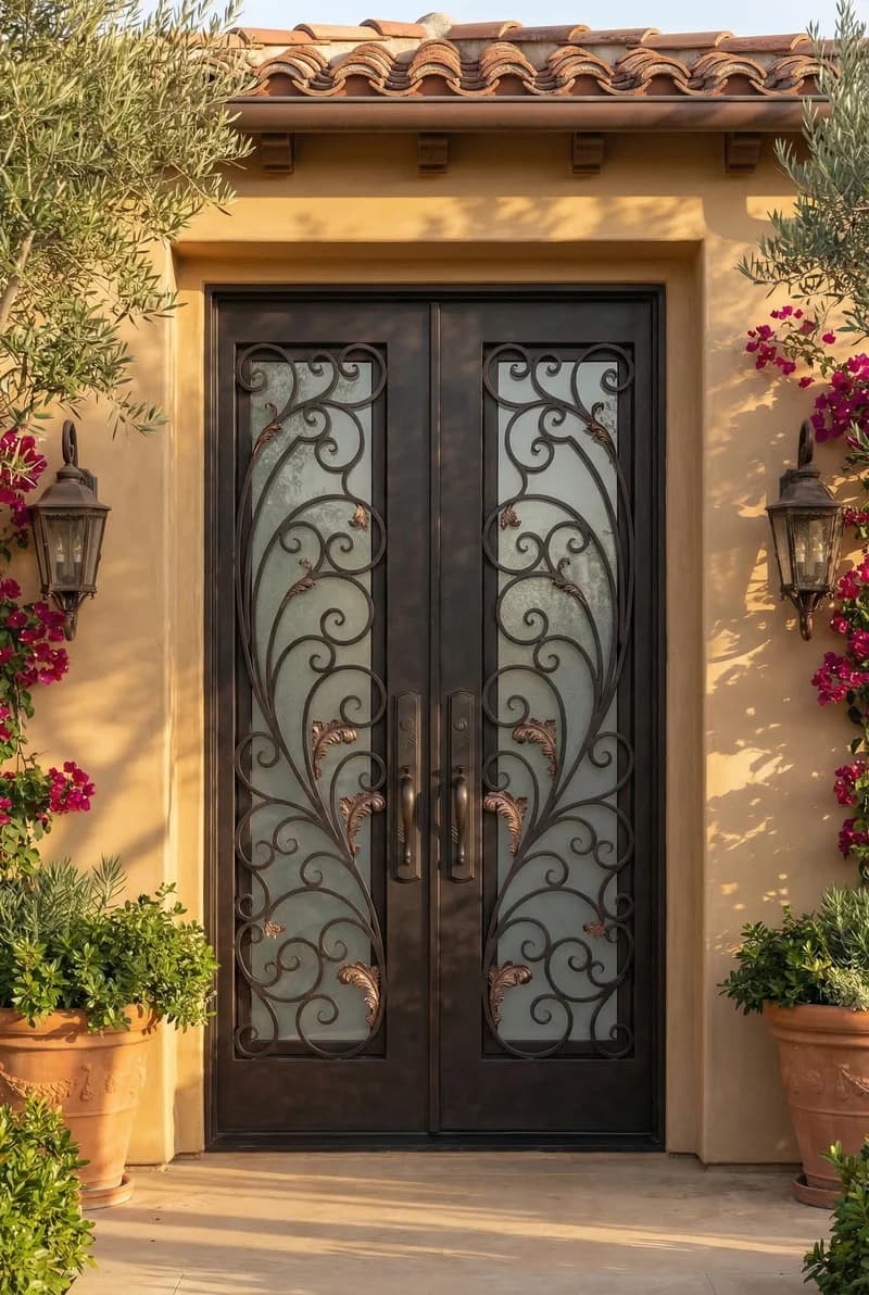 Straight Top Double Door in setting - DS057