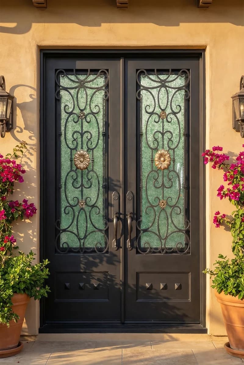 Straight Top Double Door in setting - DS062