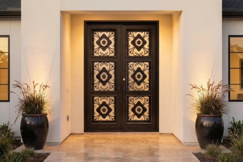 Straight Top Double Door in setting - DS101