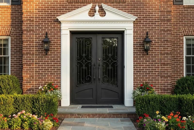 Straight Top Double Door in setting - DS105