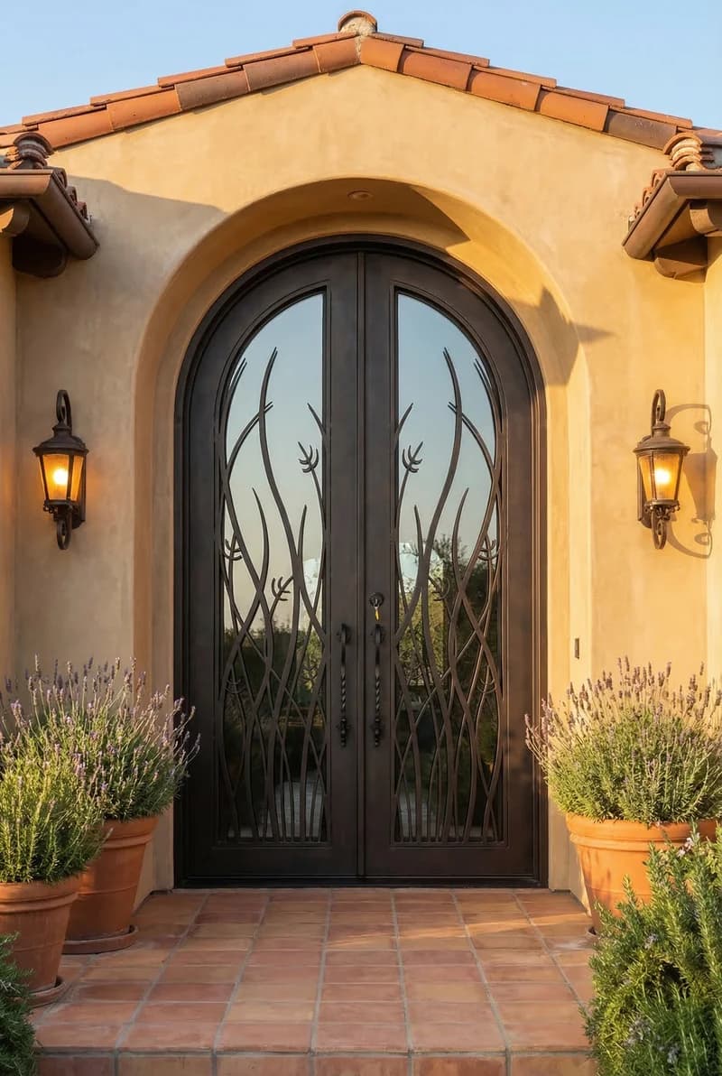 Straight Top Double Door in setting - DS110