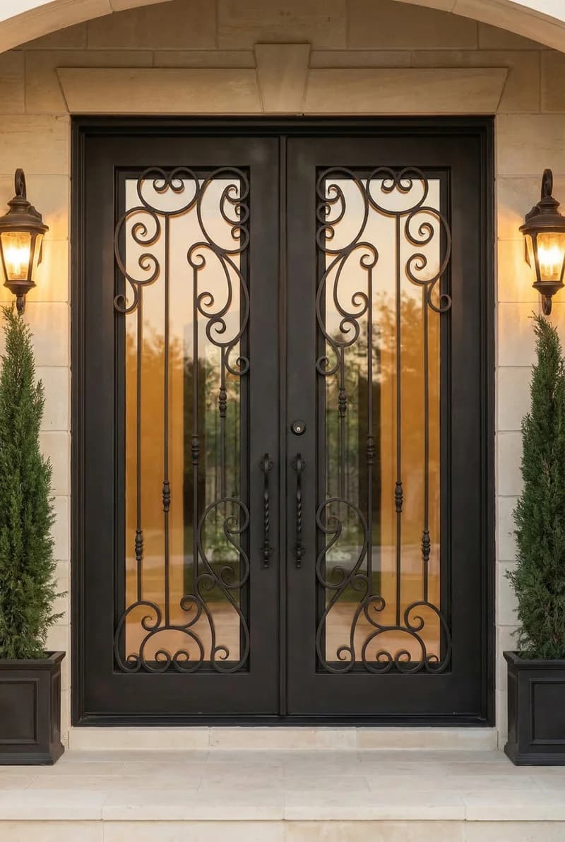 Straight Top Double Door in setting - DS114