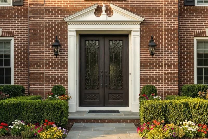 Straight Top Double Door in setting - DS117