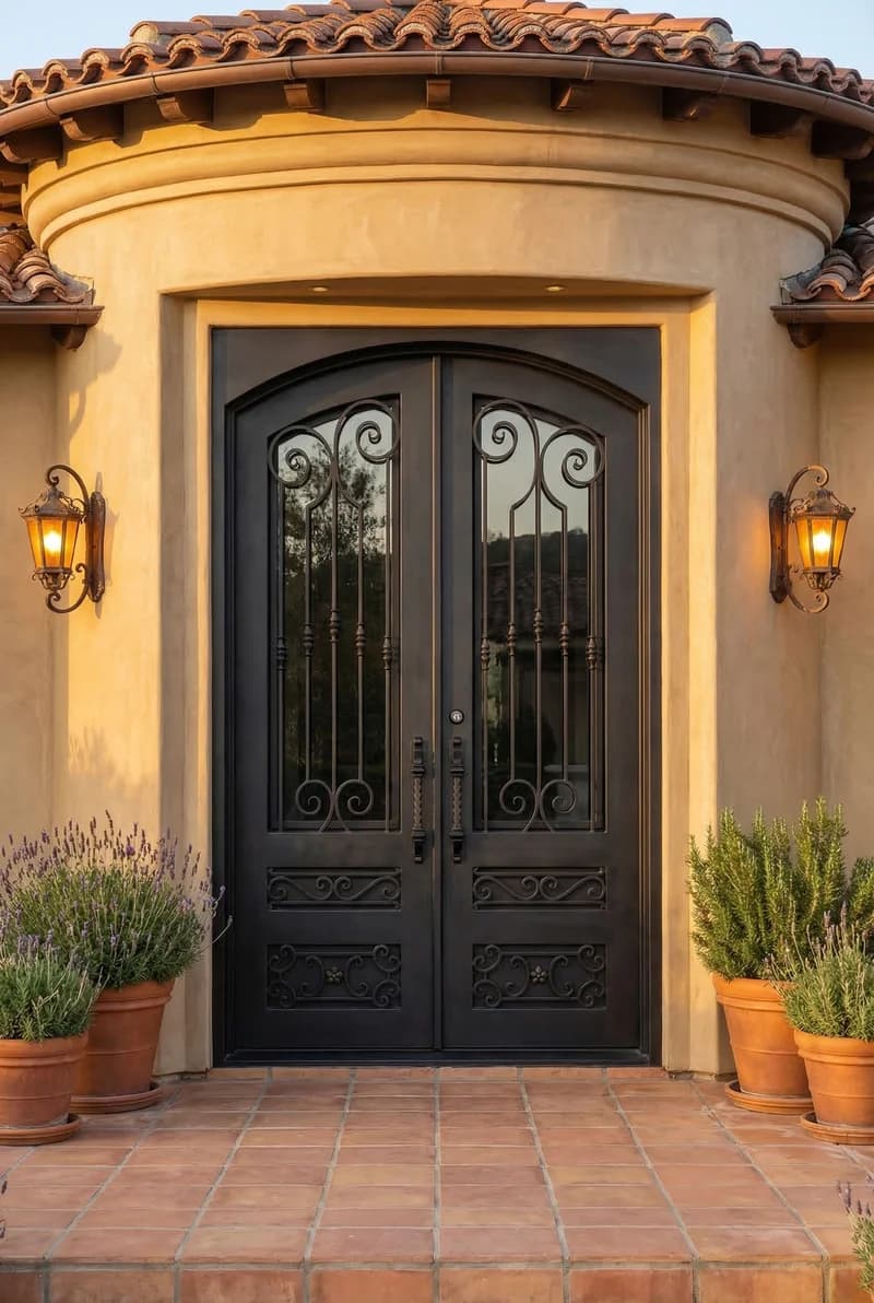 Straight Top Double Door in setting - DS118