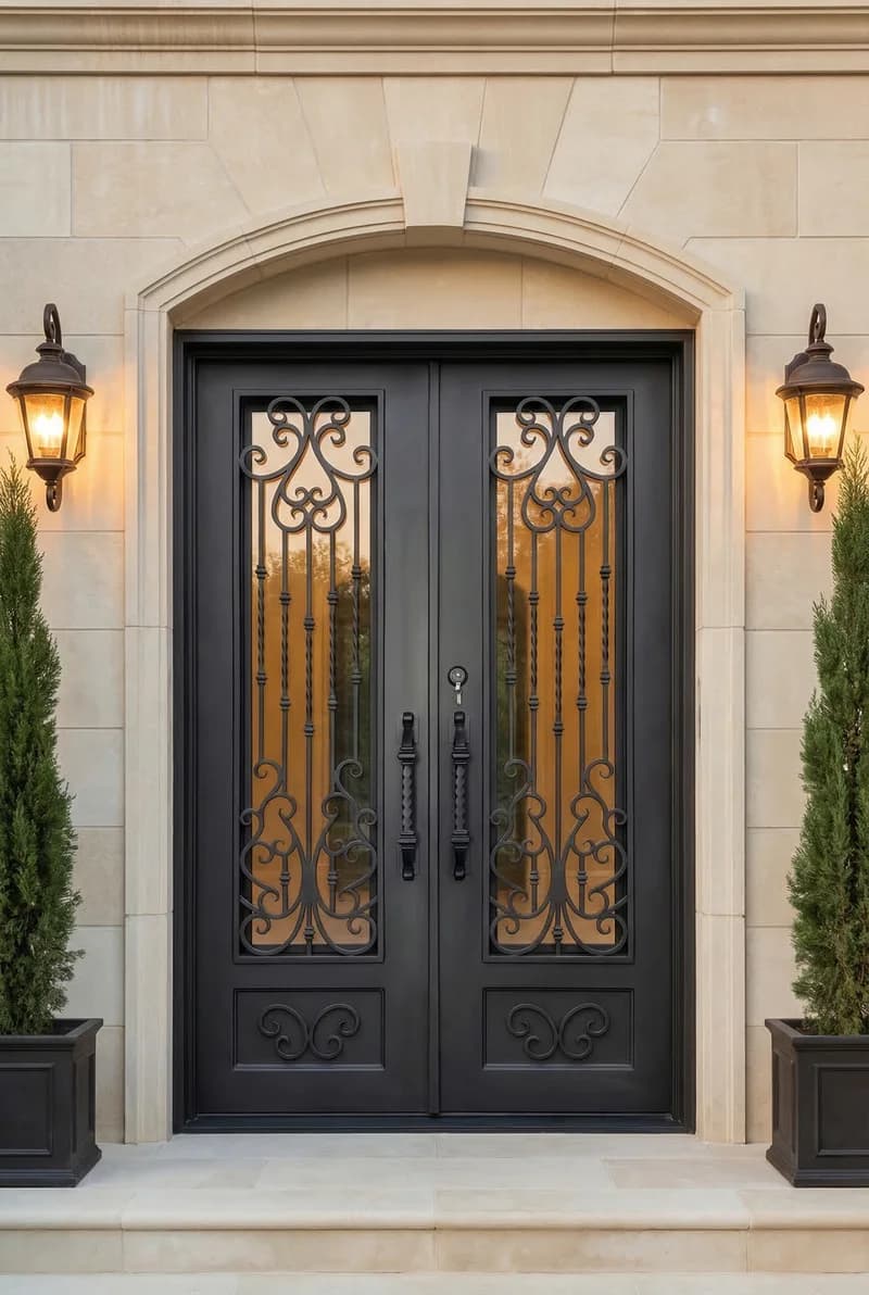 Straight Top Double Door in setting - DS121