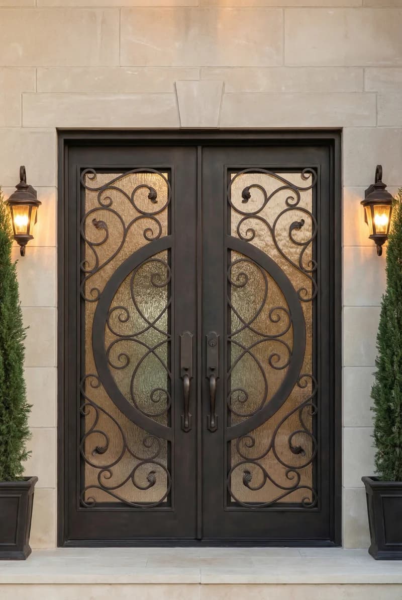 With Sidelights Double Door in setting - DT011
